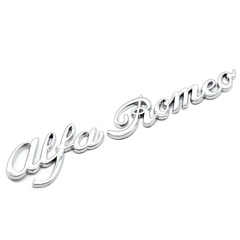 

Car Exterior Styling 3D Sticker Auto Body Emblem Accessories For Alfa Romeo 146 147 155 156 159 Stelvio Giulia Giulietta Mito GT срібний