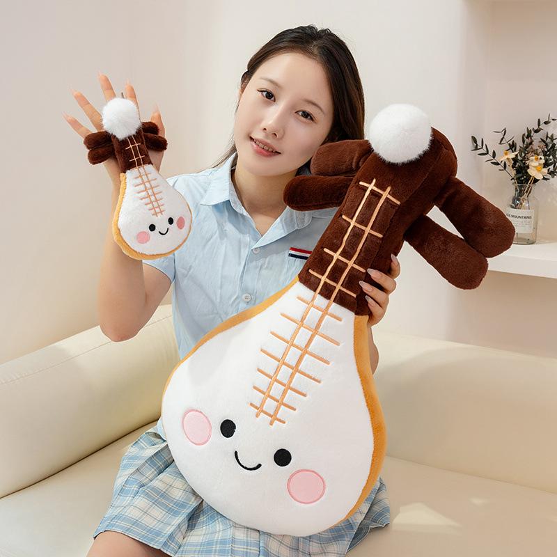 Păpușă creativă de simulare instrument muzical, păpușă chitară, păpușă pian, jucărie de pluș, decorațiune sală de muzică, păpușă de cârpă pentru copii