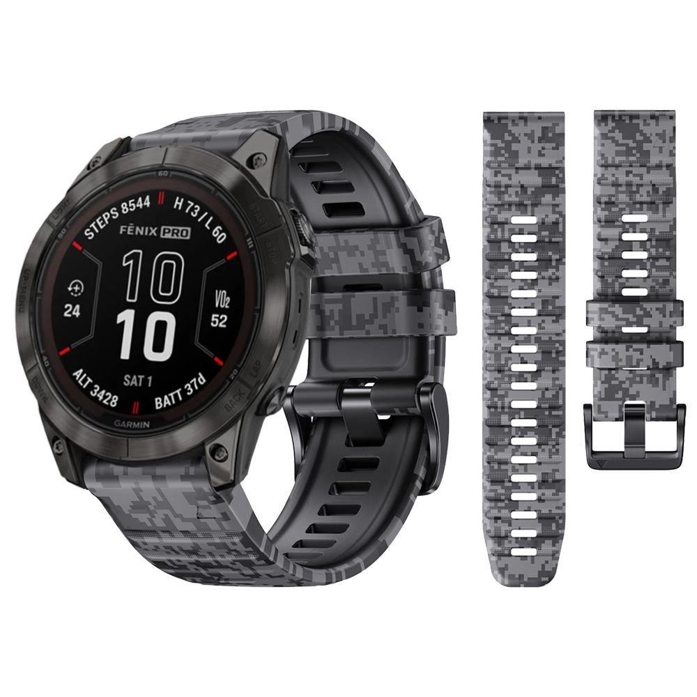 Cinturino in silicone mimetico sportivo Per orologio Garmin Fenix 7 7X Pro Solar Per Epix Pro (Generazione 2) Accessori Bracciali 47mm 51mm