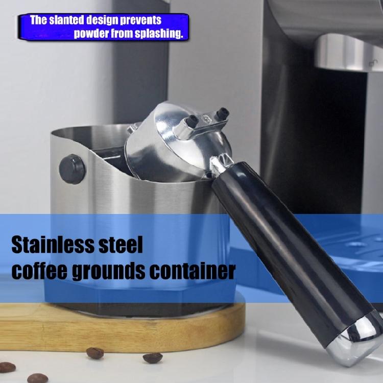Quiet Coffee Grounds Bin Nonslip Bottom And Rubber Coated Bar For Espressos Machine Maintenance In Cafes
