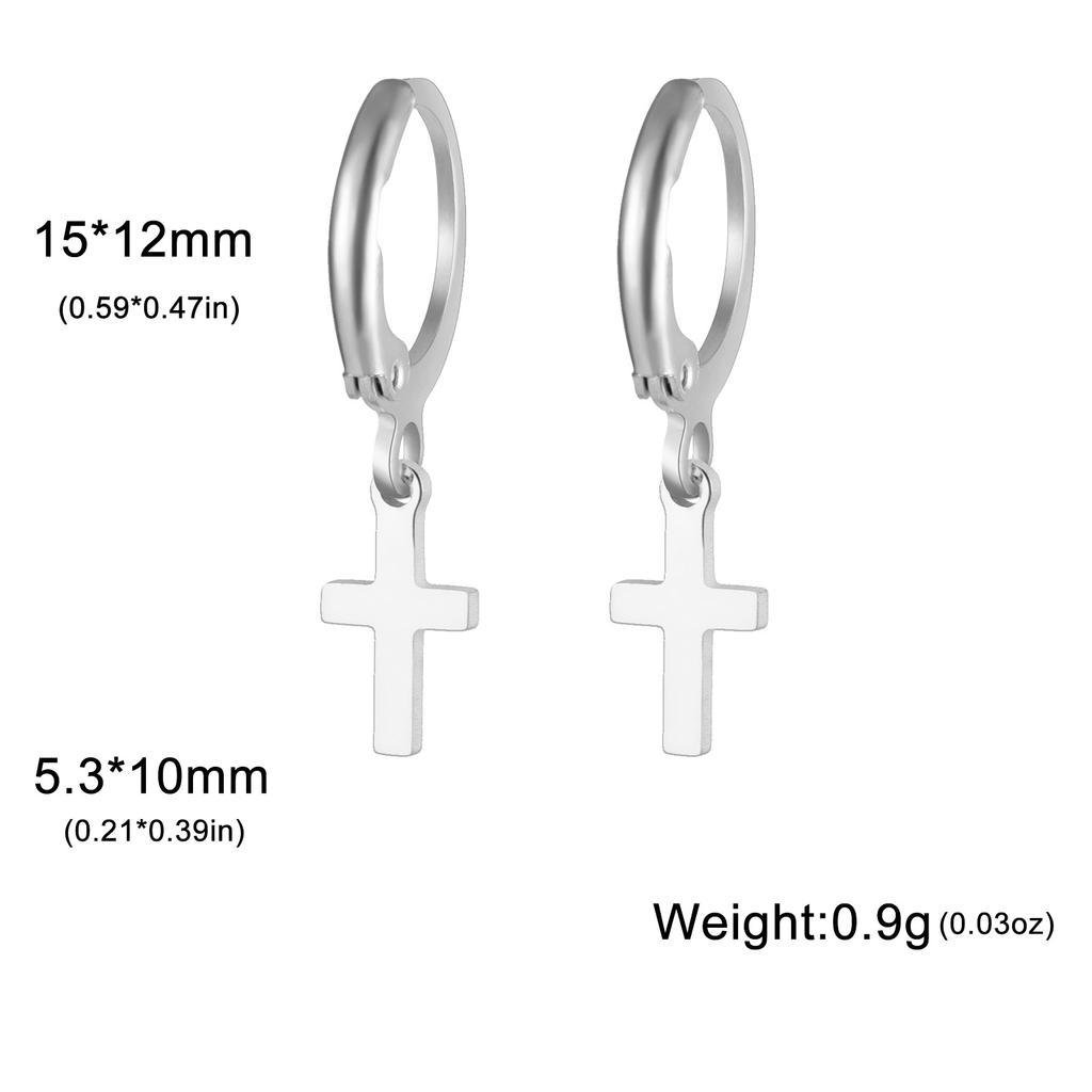 Golden Pendant Hoop Earrings with Heart Hexagon Snake Cross Butterfly Flower Bird Jewelry Gift
