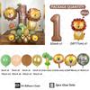 45pcs Jungle Animal Theme Balloon Chocolate Number Balloon Set Cartoon Animal Festival Supplies Childrens Birthday Party Decorat