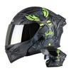 Motorcycle Helmet Unisex Full Face Street Bike Helmet All Season Large Tail Wing Motorcycle Protective Gear