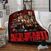 1pc Red Dead Redemption Blanket, Gift, for Men and Women, Soft Blanket, Good for Sofa Bed Couch Travel, Lightweight Flannel Blanket