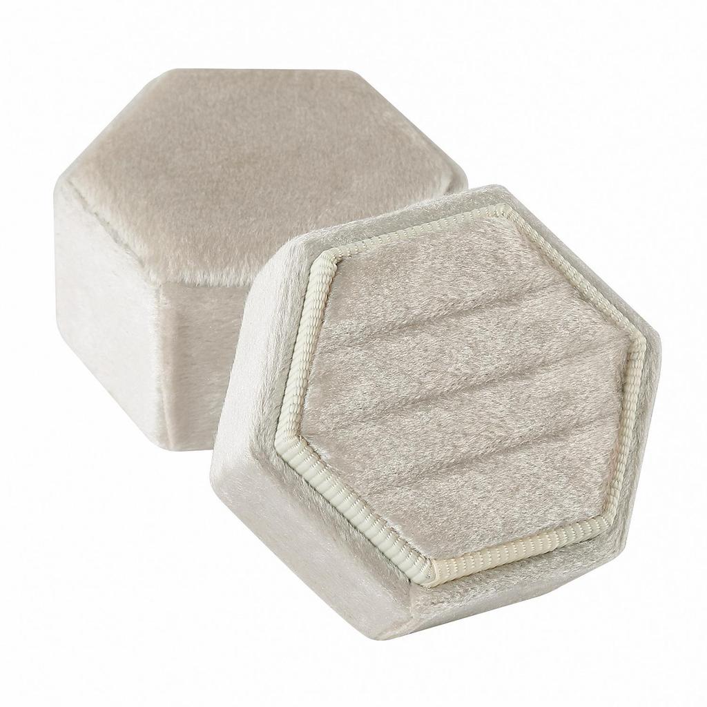 Jewelry For Hexagonal Box Velvet Rings And Earrings Highend Gift Box