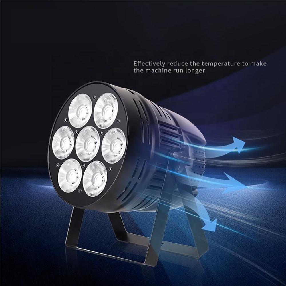 High Power 7*50W LED COB Dual Color Warm White Gloss Stage Audience Par Light DMX Control For Wedding Party Show