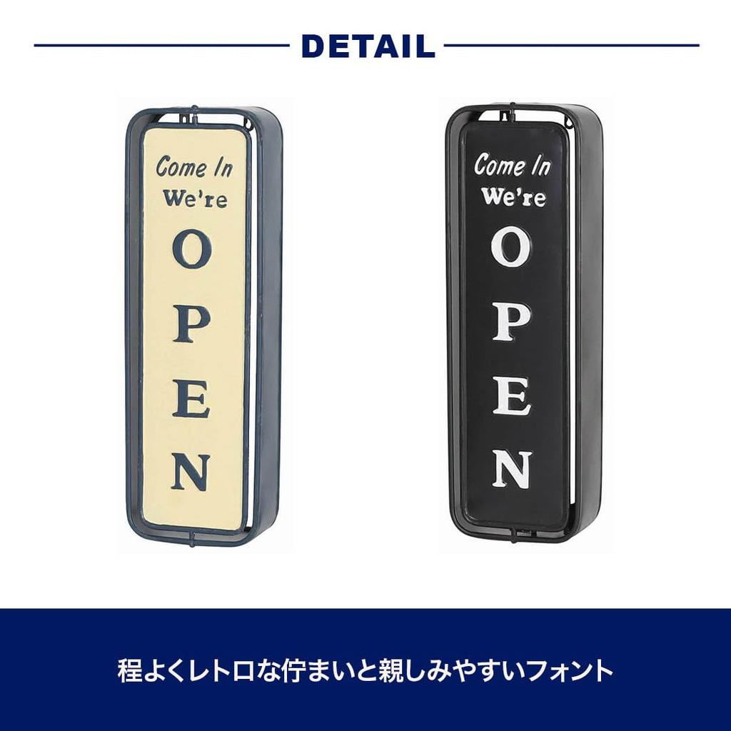 Dulton Wall Mount Spinner Sign Open Closed Navy A Nostalgic Yet Fresh and Charming Rotating Sign OPEN CLOSED Guidance For Stores Wall Mounted Height
