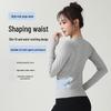 Women's Yoga Slim Fit Quick Dry Long Sleeve T-Shirt - Comfortable Round Neck Fitness & Pilates Wear