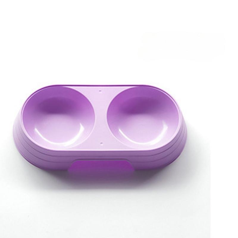 Podwójna miska zintegrowana dla psa, miska na wodę dla kota, zapobiegająca przewracaniu, łatwa do czyszczenia, uniwersalna miska dla zwierząt domowych, kotów i psów