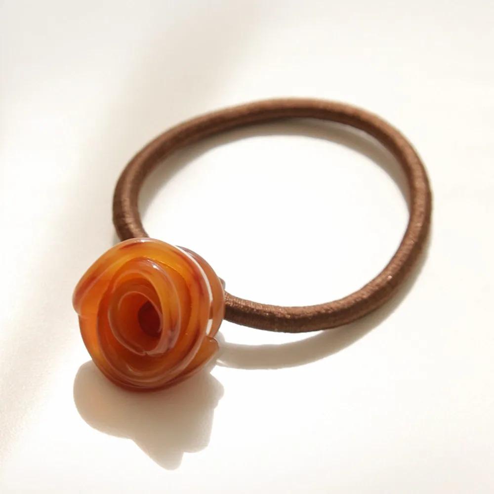 J Lauren Cellulose Rose Hair Tie H01261