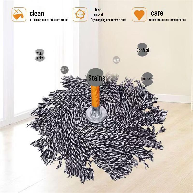 Yueyu Cotton Mop with Wooden Handle