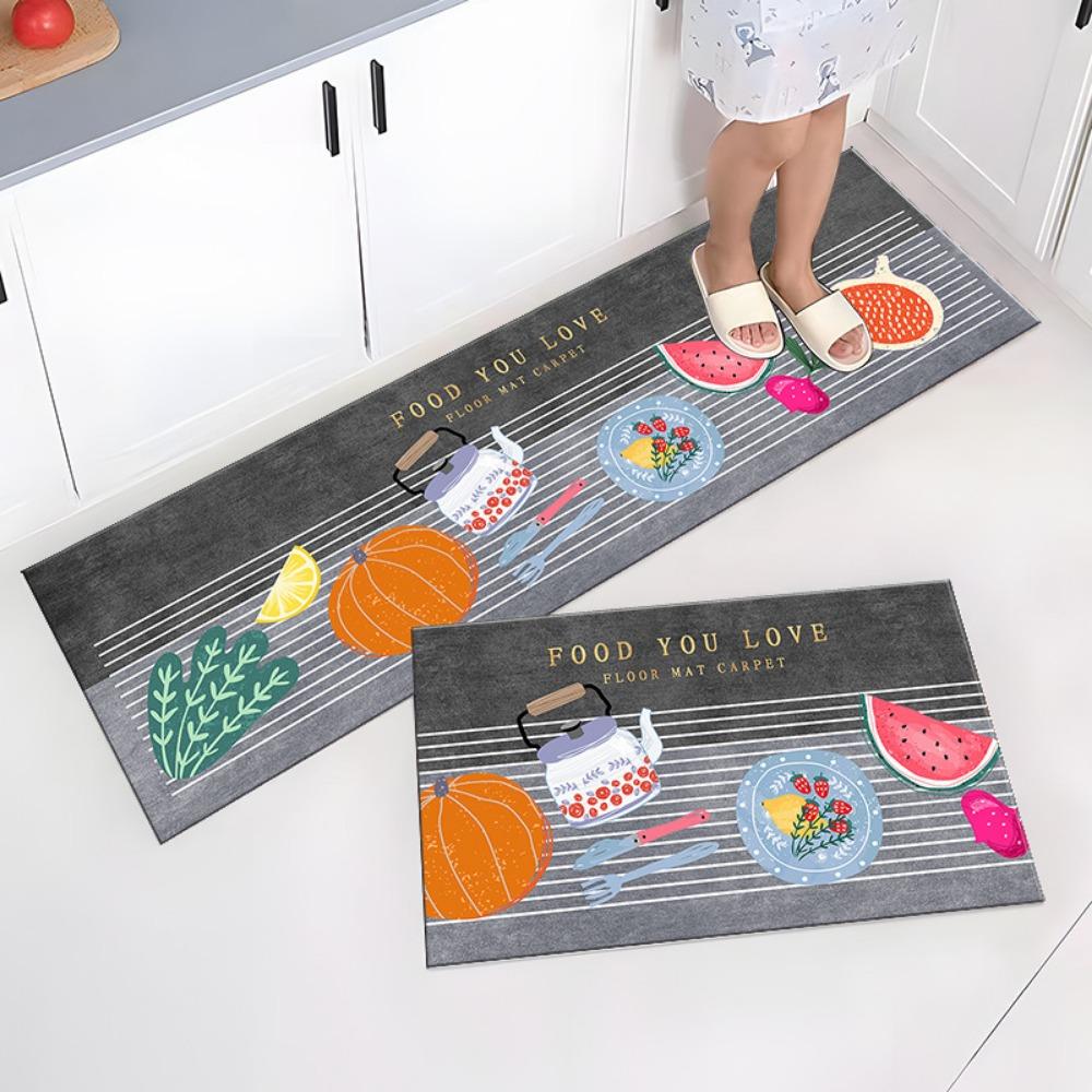 Tappeto da cucina semplice in stile nordico alla moda, tappeto da casa, decorazione moderna per la casa