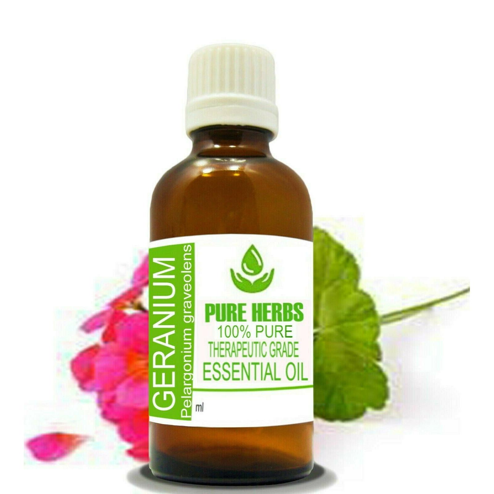 

Pure Herbs Geranium Pure & Natural Pelargonium graveolens Essential Oil k804 TDN2609.6-16% less