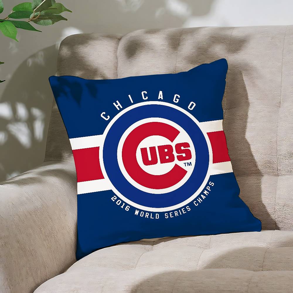 C-Chicago I-Cubs B-Baseball Pillow Case Throw Pillow Cover Nordic Vintage Style Cushion Covers Home Living Room Sofa Couch Seat