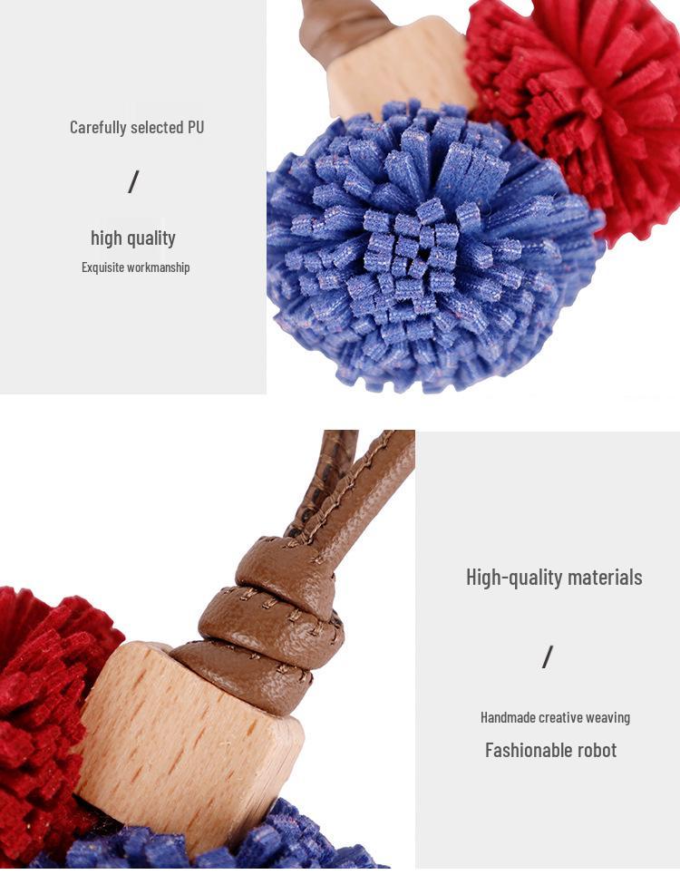Zhang Yuanying Bayberry Ball Charm - Handmade Woven Bag and Shoe Ornament Keychain