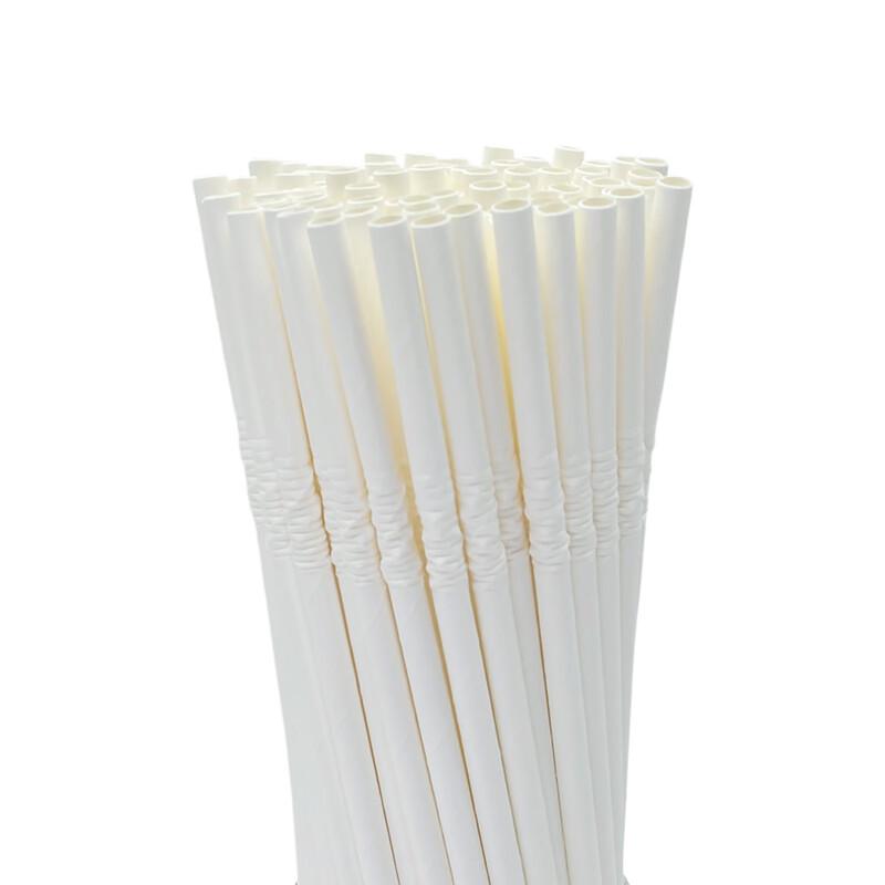 White Paper Bent Drinking Straws