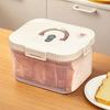 Refrigerator Bread Loaf Container Moisture proof Airtight Bread Fresh-keeping Box With Handle Clear Plastic Sandwich Bread Box