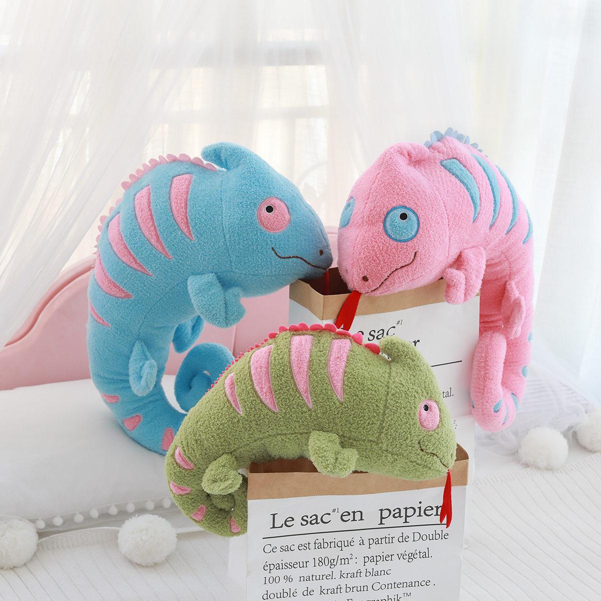 Bai Fen Bai Dolls And Toys Green Simulated Lizard Chameleon Plush Toy Doll Pendant Doll Home Decoration Rag Doll Birthday Gift