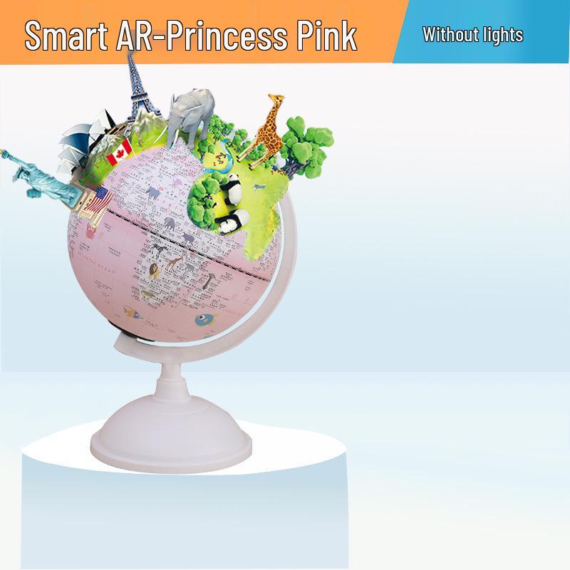 Princess Pink Gemini Globe AR Desk Lamp - Creative Birthday & New Year Gift for Kids.