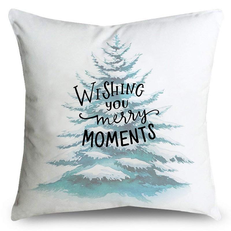 

Украшение дома, полиэстеровый чехол с рождественским мультяшным принтом, чехол для подушки, подходит для гостиной, дивана в спальне 40X40CM