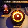 Essential Oil Diffuser with Simulated Flame & Volcano Light Effects, 1 Piece Flame Diffuser with Night Light & Remote Control, S