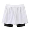 2024 Men's Quick-Dry Sports Shorts, Fake Two-Piece Design, Mid-Length with Inner Lining for Running or Training