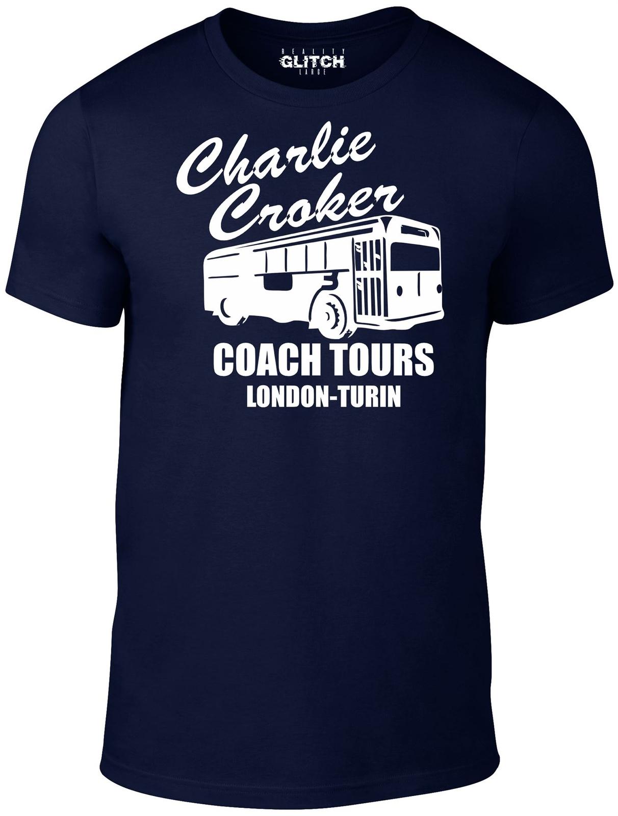 Charlie Croker Coach Tours Mens T-Shirt Mens Womens Tees Top - Italian Job Michael Caine Film 60 s TV L