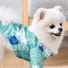 Summer Dog Clothes Hawaiian Style Pet Beach Dog Shirts Fashion Puppy Vest Coconut Print Cat Shirt Chihuahua Yorkies Pet Clothes