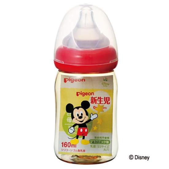 Pigeon Breastfeeding Mickey Mouse for Babies from 0 Months A Reliable Support Bottle for Bottle, 160ml, Plastic, Design, Onwards. Breastfeeding.