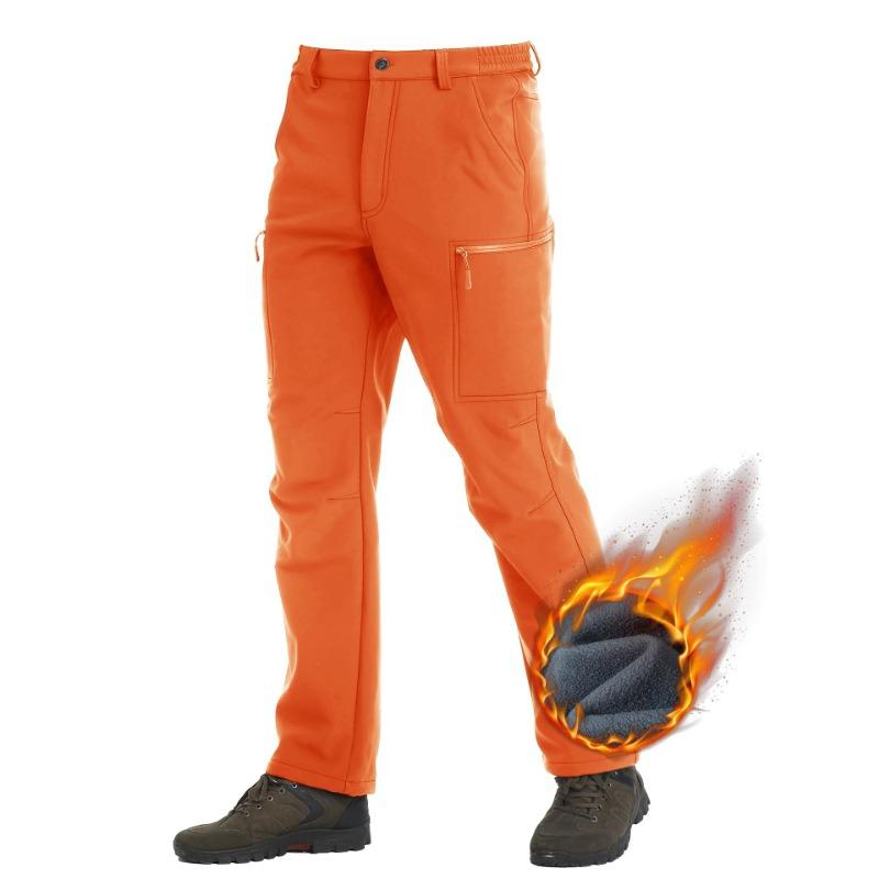 

Осенне-зимние мужские утепленные брюки большого размера с утеплителем, свободные прямые брюки для альпинизма и зарядки, повседневные брюки для мужчин, одежда, рабочие брюки XXL оранжевый