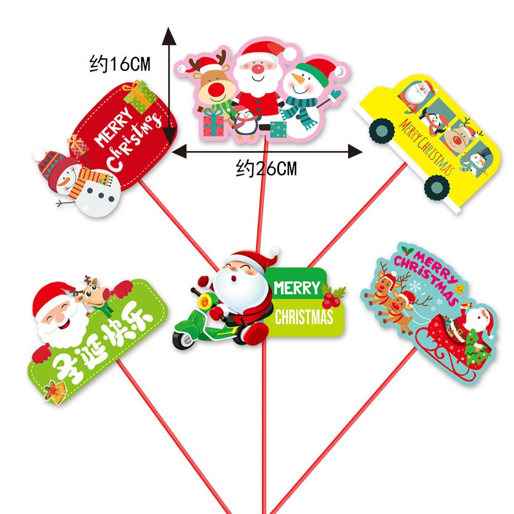 Christmas Enchanting Cartoon Paper Sign Featuring Santa And Reindeer For Cheerful Holiday Decor