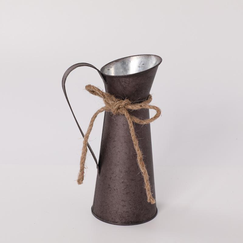 

Железное ведро для цветов в форме молочника в стиле ретро для сухих композиций