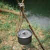 Outdoor Camping Picnic Camping Rack Hanger Pot Bracket 3-Holes Campfire Firewood Triangular Buckle