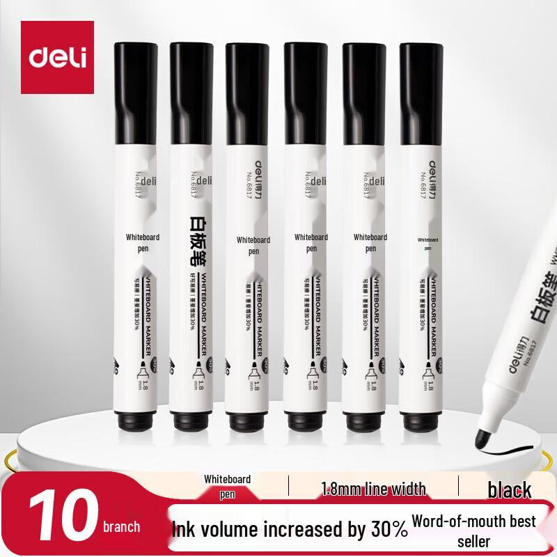 Deli Stara 6817 Whiteboard Pen чёрный