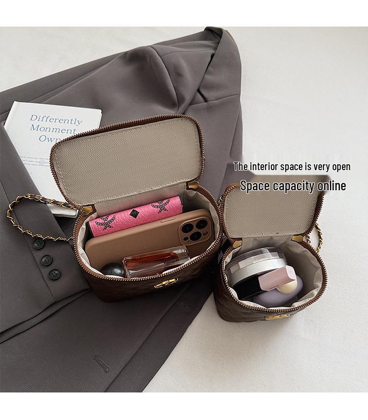 High-End Women's Diamond Pattern Crossbody Bag - Autumn/Winter Edition