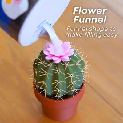 Cactus Salt And Pepper Shaker Set with Funnel Flower Design Kitchen Novelty Spice Dispenser Housewarming Gift for Foodies