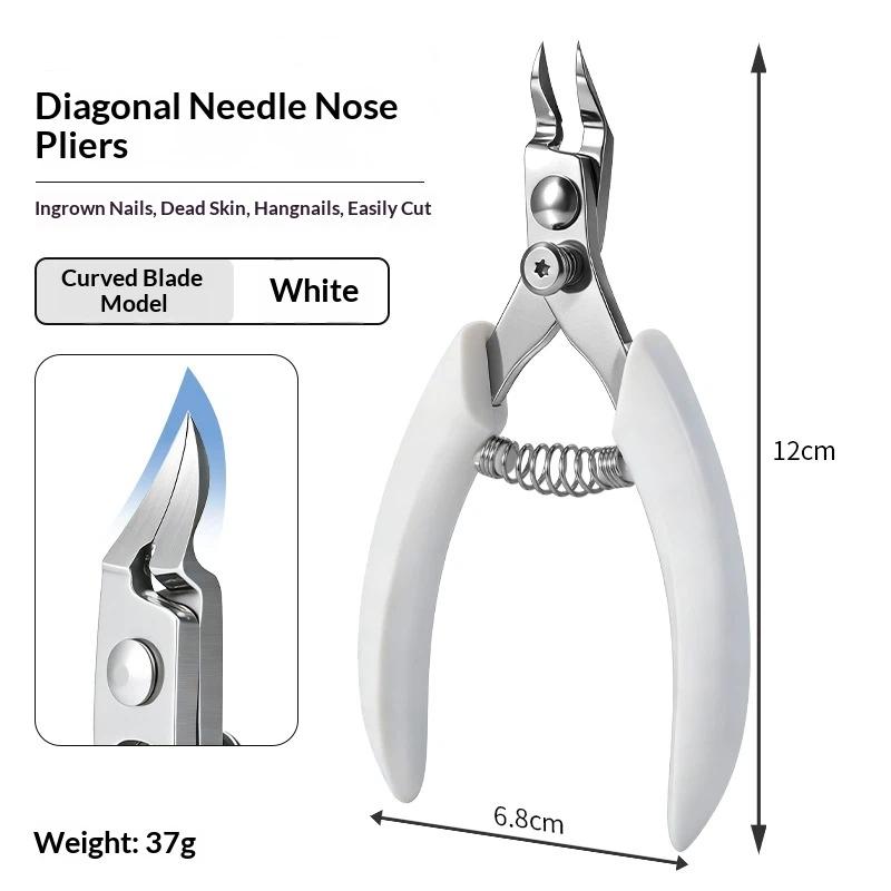 

Stainless Steel Toe Nail Clippers Nail Correction Thick Nail Ingrown Toenails Precision Trimming Dead Skin Nail Pedicure Care 1 белый