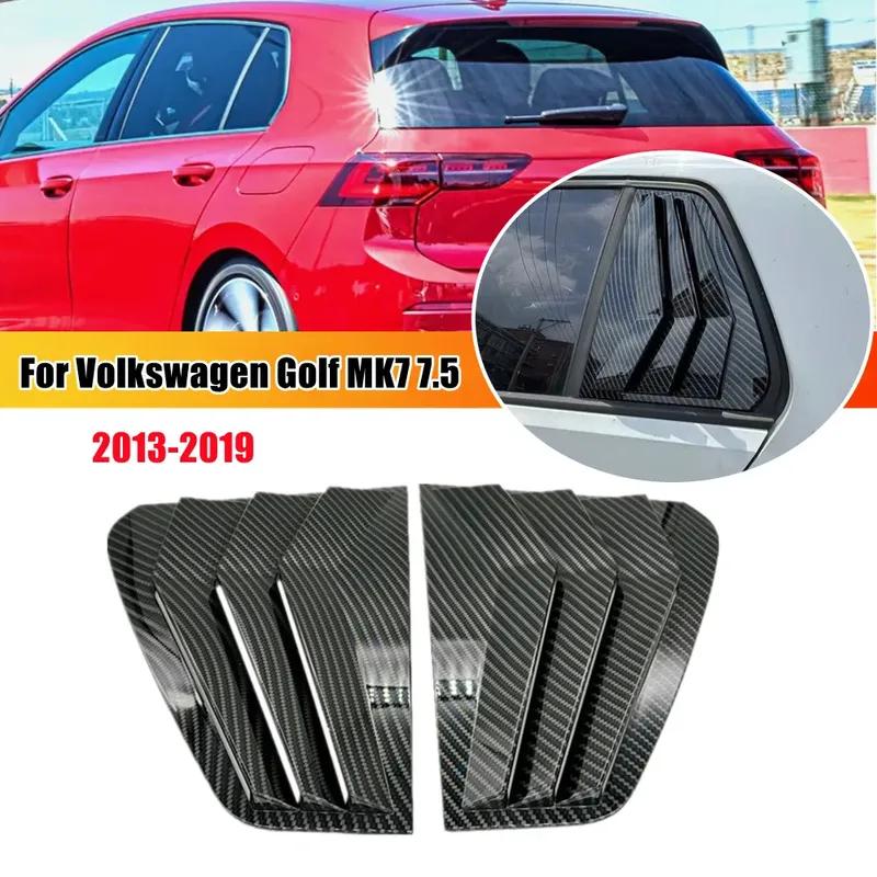 For VW Golf MK7 MK7.5 2013 2014- ABS Plastic Rear Window Quarter Louver Scoop Cover Side Vent Trim Car Adhesive Accessories