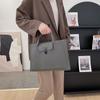 Korean Version Solid Color Minimalist Leather Computer Bag Professional Handheld Briefcase Women's Business File Bag
