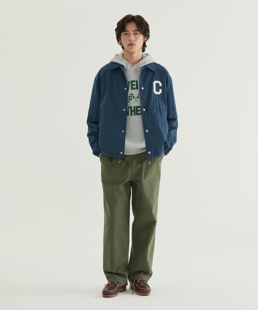 COVERNAT Wide Back Satin Fatigue Pants Olive