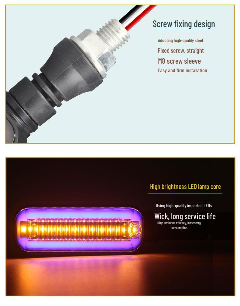 48V-72V Electric Motorcycle LED Flowing Turn Signal Tail Light