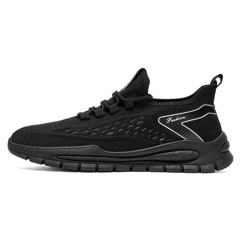 Sports and Leisure Shoes New Spring and Summer Fly-woven Men's Shoes Running Shoes Trend Breathable Low-top Soft-soled Men
