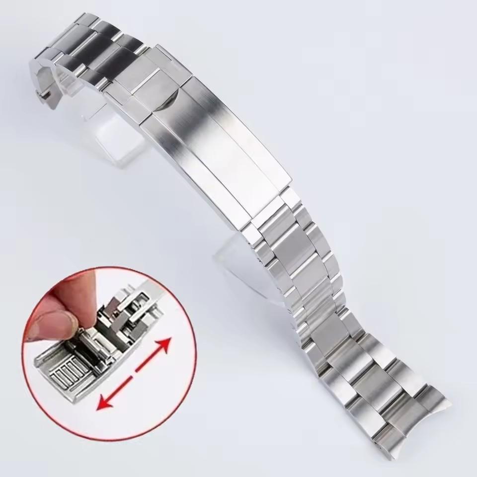 904L Jubilee Watchbands For Rolex SUB DAYTONA NH35 NH36 20mm Men's Strap Luxury Watch Chain Mod Parts Replacement Accessories