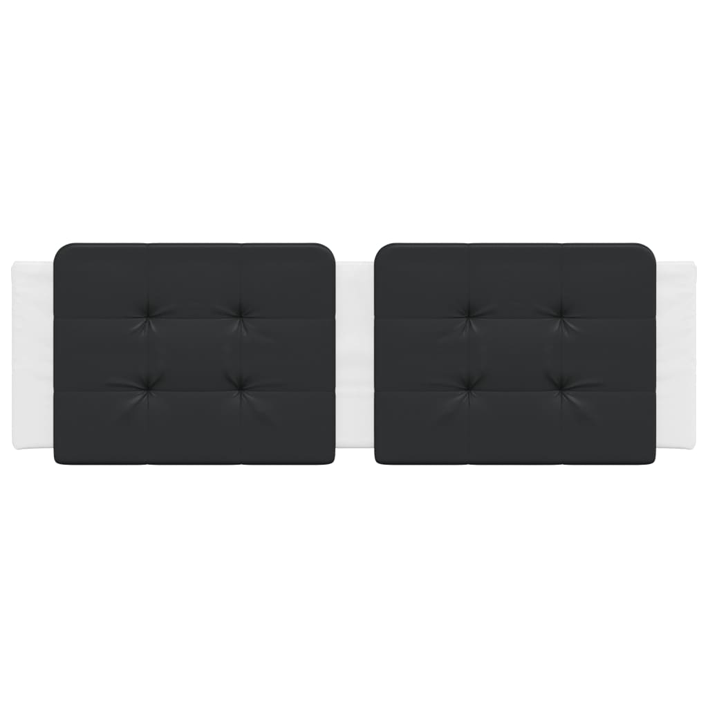 Vidaxl Headboard Cushion, Black-White, 160 Cm, Faux Leather