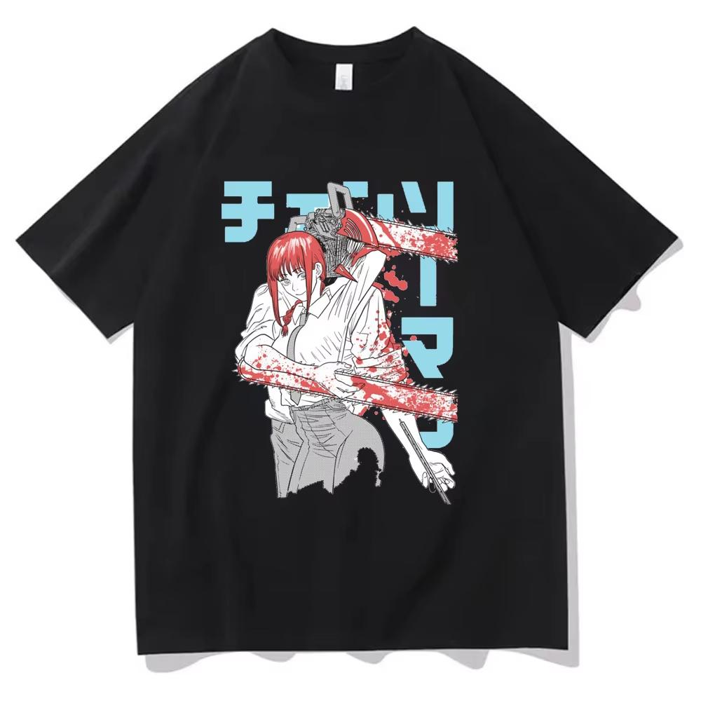 Sommer Neues Anime Kettensägen Unisex Bedrucktes T-Shirt Unisex und Damen T-Shirt Unisex Top Sport T-Shirt Unisex T-Shirt Harajuku Y2K Tee