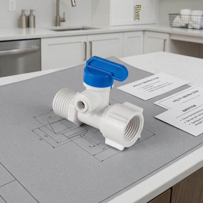 1/2'' Thread To 1/4 3/8 Tube Water Adapter RO Feed Ball Valve Faucet Water Filter Reverse Osmosis System For Water Purifier Tap