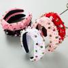 Valentine's Day Hair Tie Knot Nail Bead High Skull Headband Fashionable Trend Size Pearl Headpiece Hair Accessory
