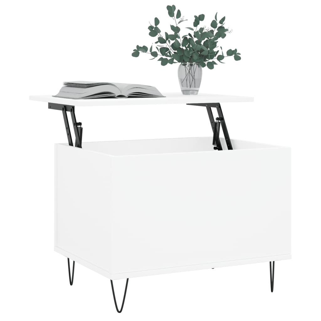 White Coffee Table 60 x 44.5 x 45 cm Particleboard