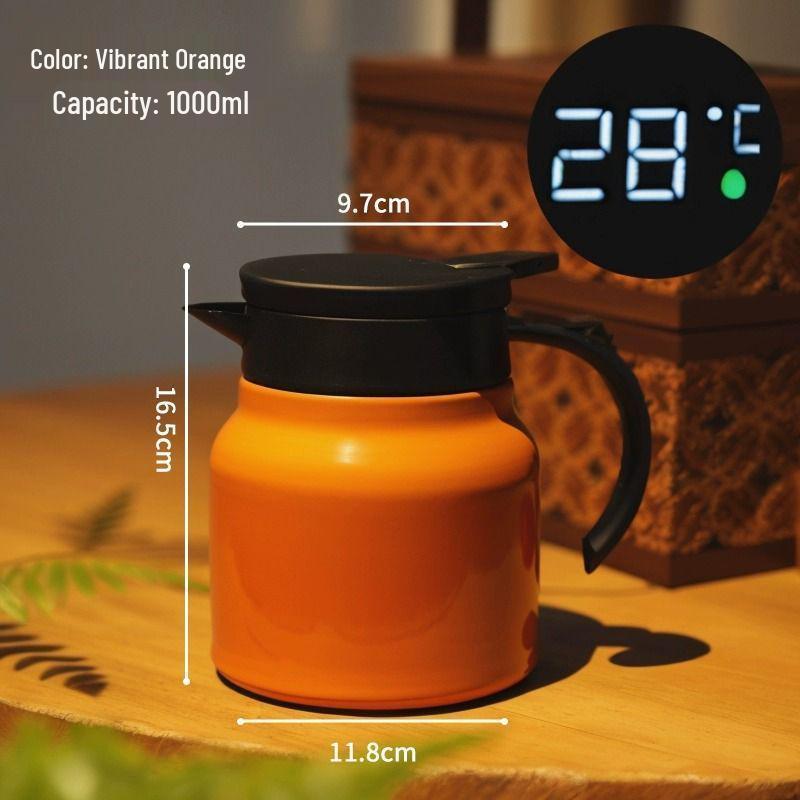 316 Stainless Steel Insulated Kettle with Tea Infuser - Compact Home or Office Hot Water Bottle