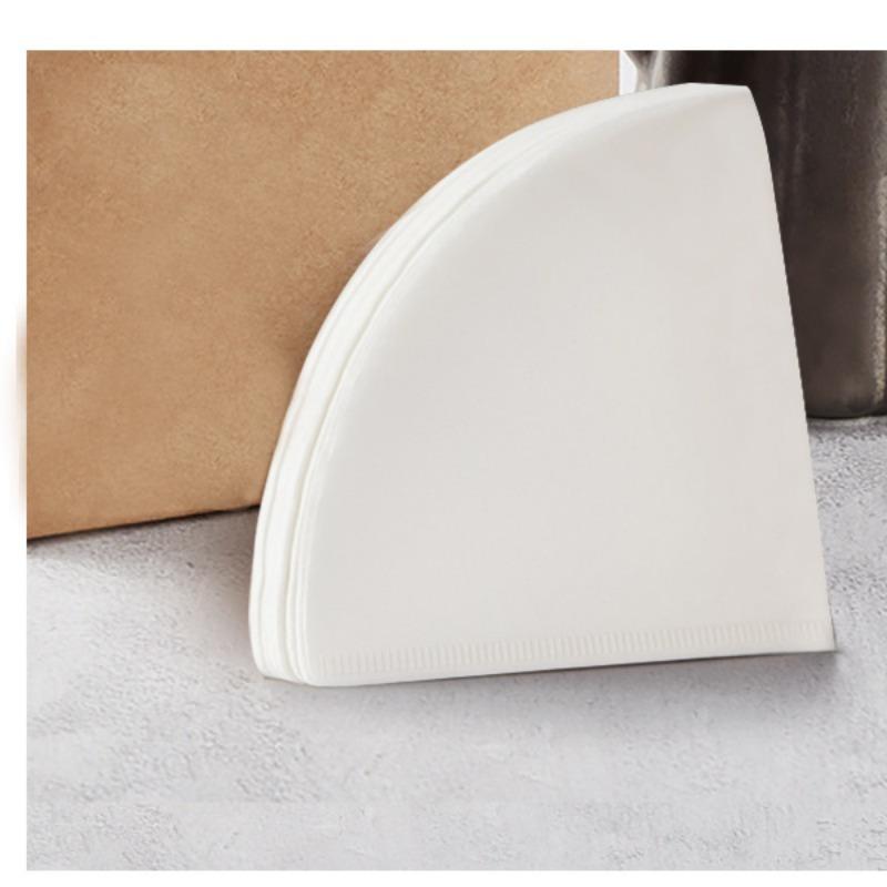 

100 шт./набор V60 Чашки для кофейных фильтров на 2-4 порции с фильтровальной бумагой, фильтровальная бумага для кофейника ручного заваривания 100pcs белый